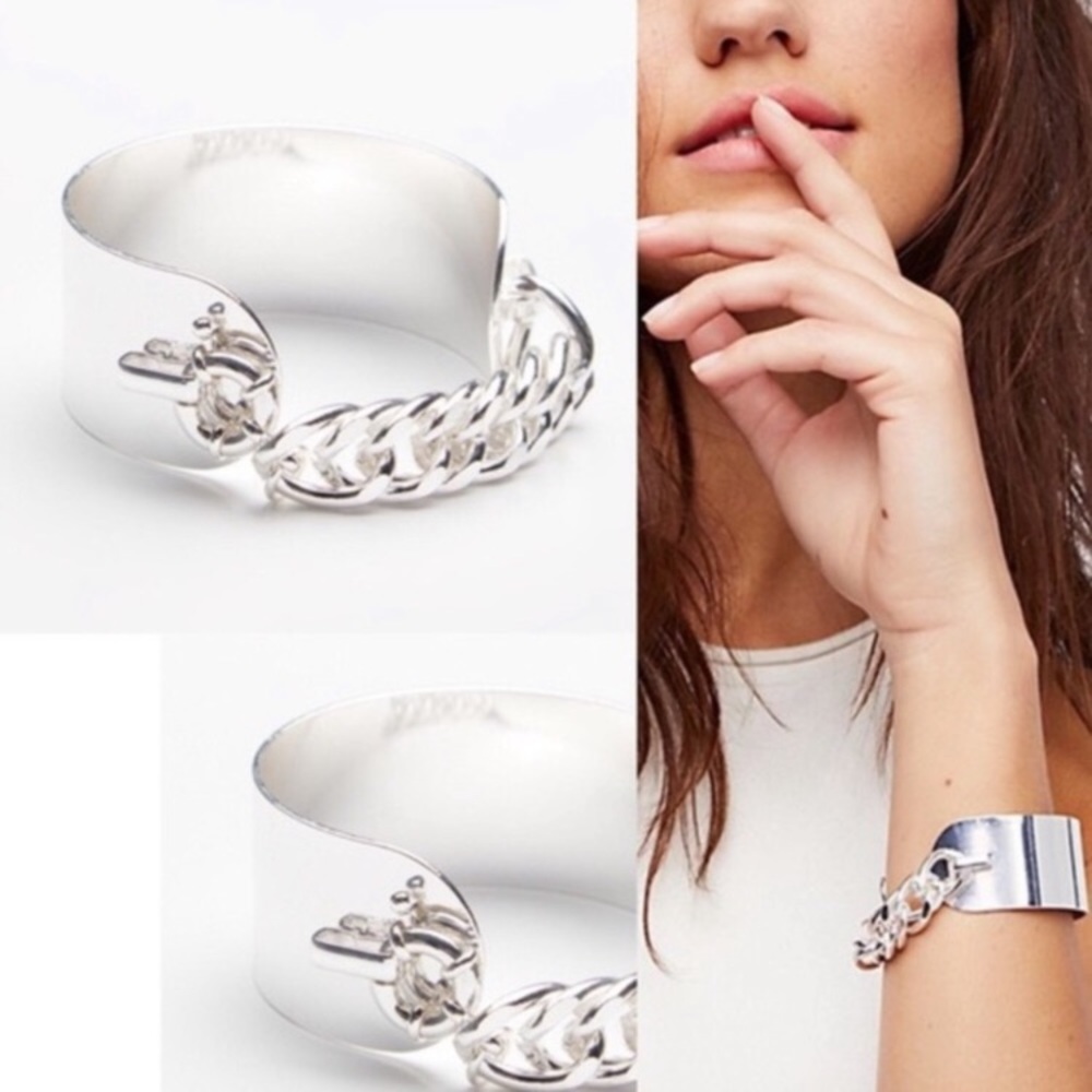 Free People Lock N Load Metal Cuff Bracelet